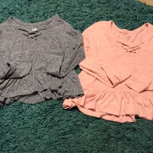 Justice long sleeve shirts Size 7